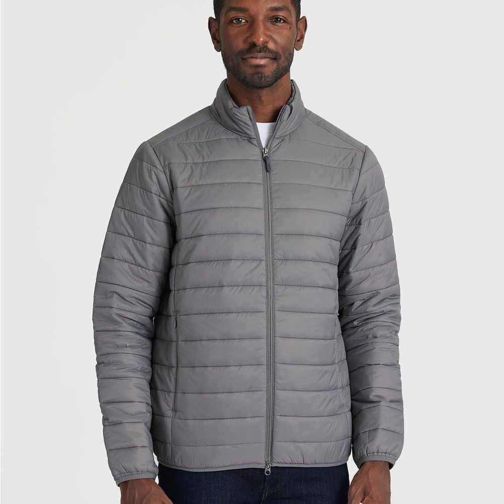 True Classic‎ Gunmetal Puffer Jacket XL NWT in packaging